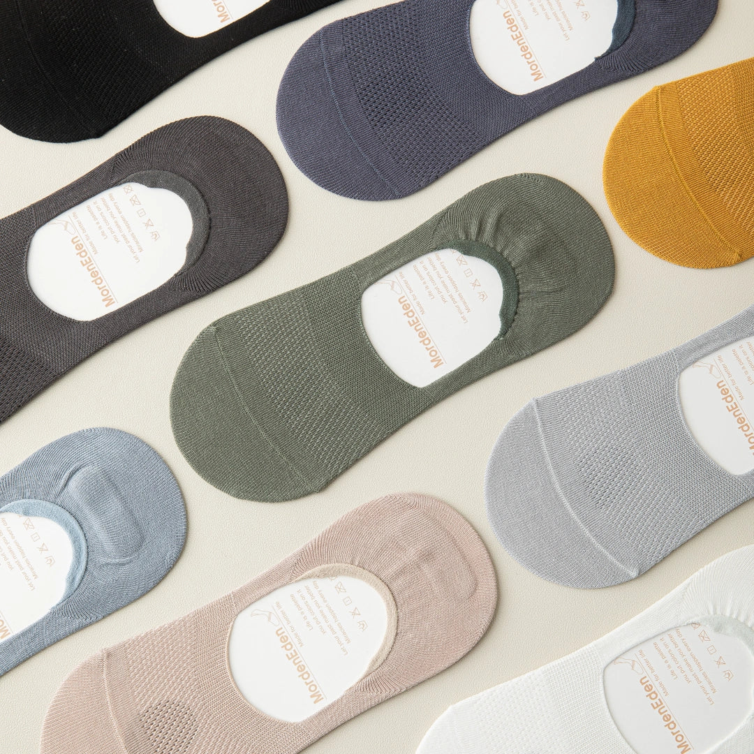 Men's 92% Cotton Breathable Mesh Boat Socks