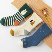 Baby’s Cozy Winter Terry Crew Socks Bear & Forest 3-Pack