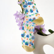Aura Abstract Geometric Sheer Socks 3-Pack - sock set showing secure grip comfort