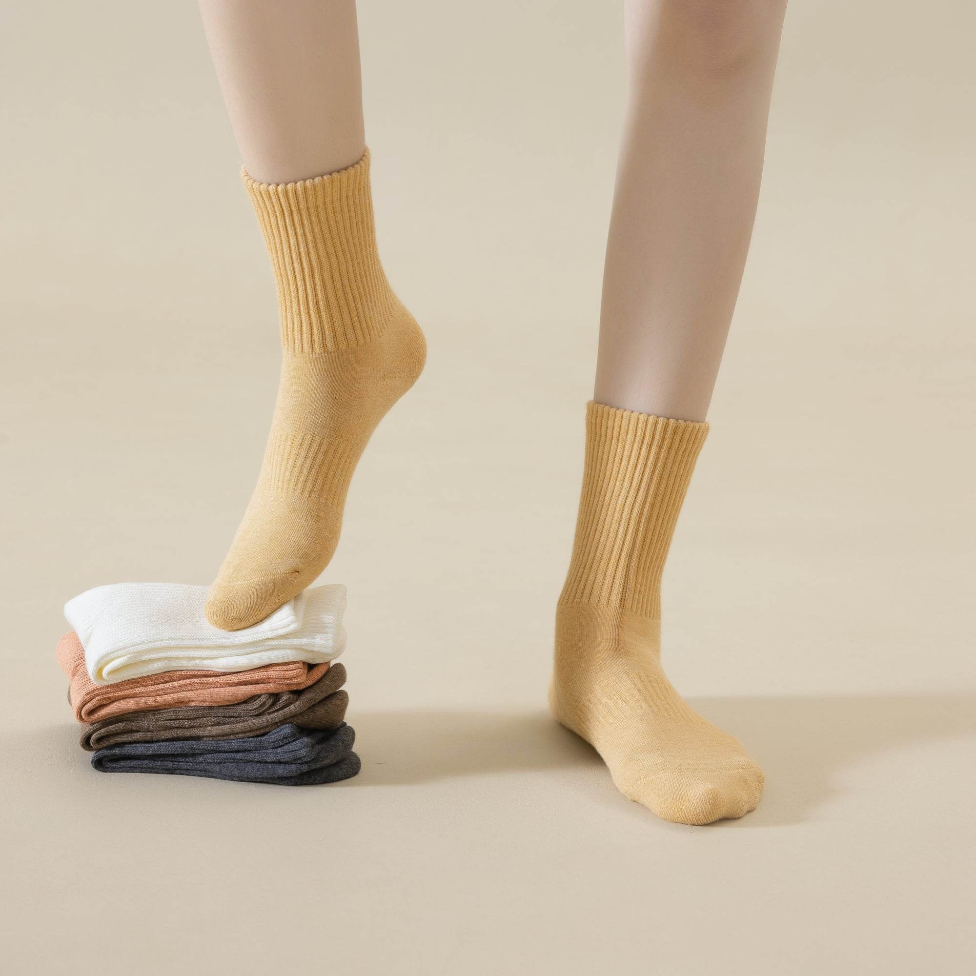 Women's Cloud-Terry Cushioned Crew Socks - 5 Pairs