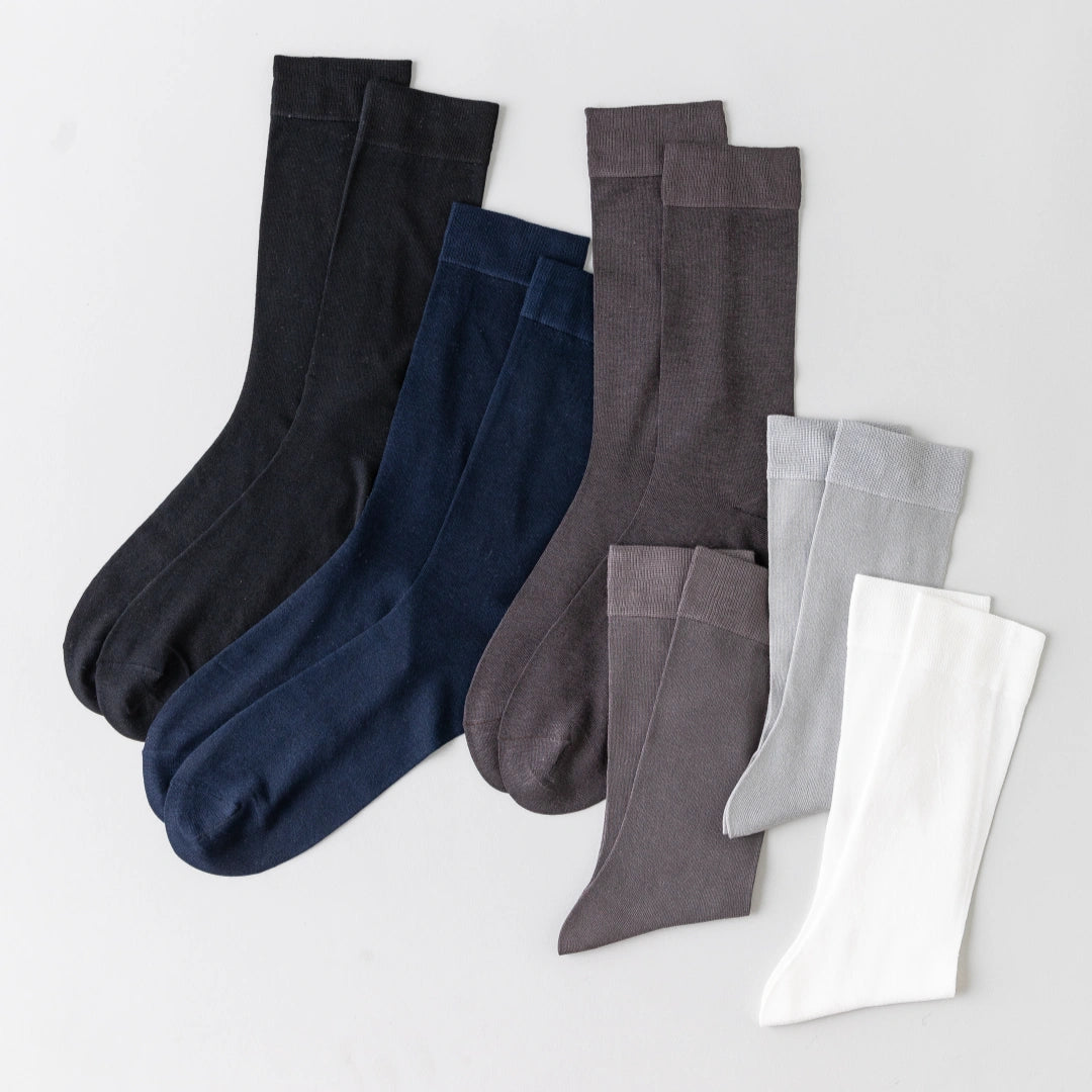 Men's Luxury 6A Silk Dress Crew Socks