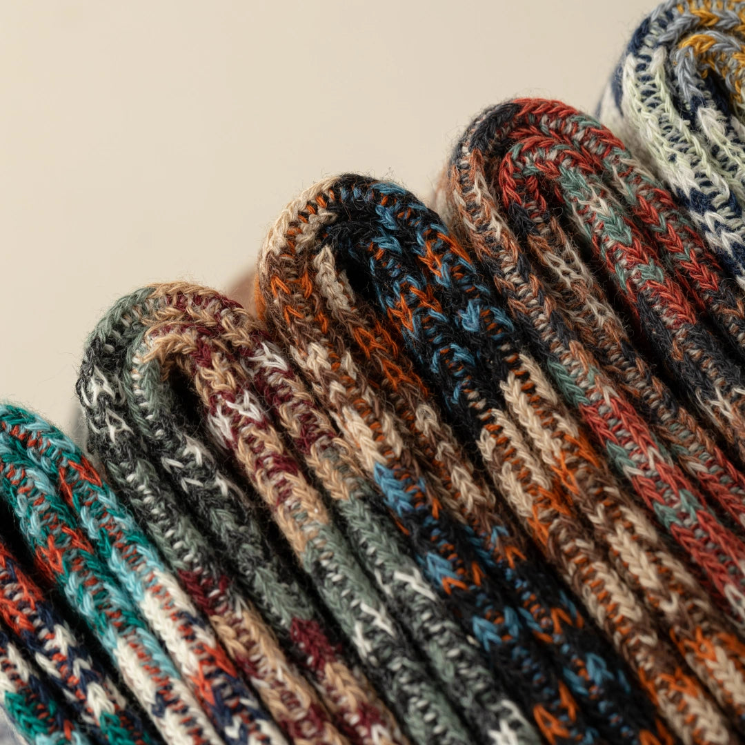 Men's Vintage Fair Isle Crew Socks