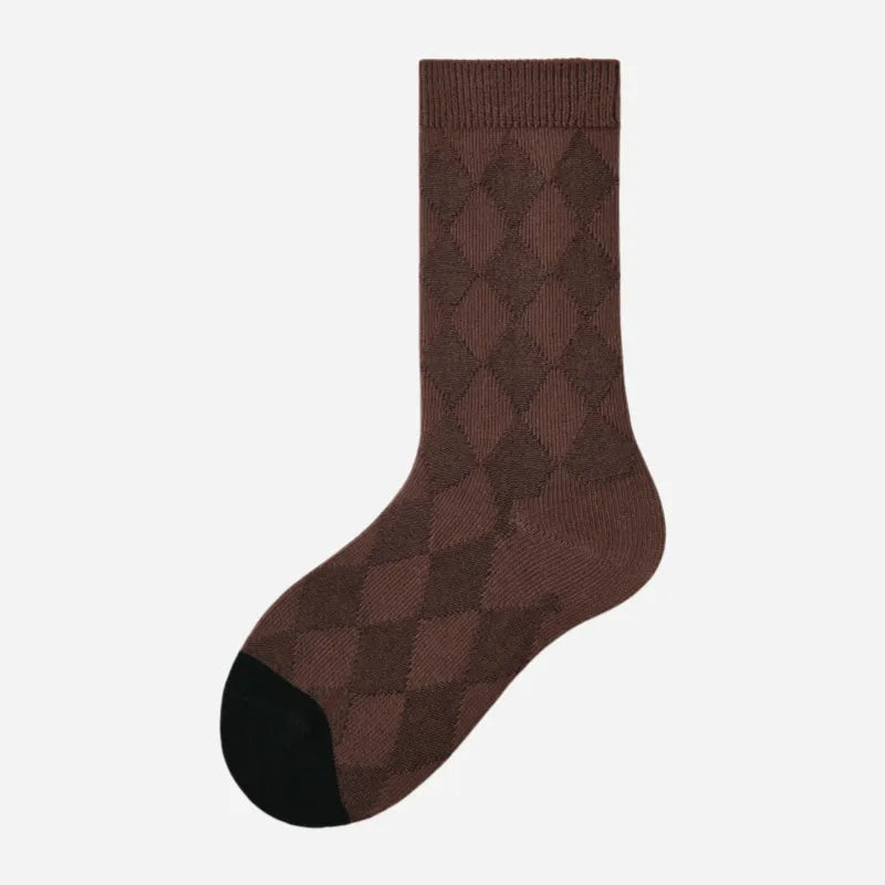 Kid's Earthy Tones Patterned Socks - 4 Pairs