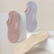 Kids & Petite Women's 95% Cotton Seamless No-Show Socks - sock set showing soft cotton comfort