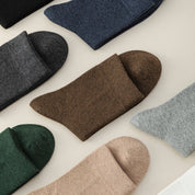 Men's 98% Cotton Heathered Business Crew Socks