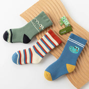 Baby’s Cozy Winter Terry Crew Socks Crocodile 3- Pack