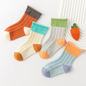 Baby’s Retro Cable Knit Color-Block Socks 4-Pack