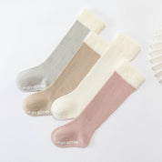 Baby & Toddler 3D Plush Flower & Gingham Knee-High - product photo showing secure grip comfort