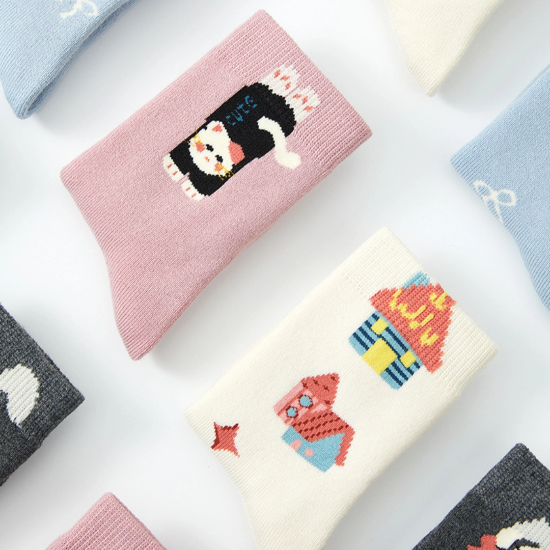 Kid‘s Fairytale Forest Thickened Terry Socks 5-Pack