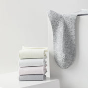 Women's 98% Cotton Ultra-Soft Roll-Top Crew Socks - product photo showing soft cotton-rich comfort