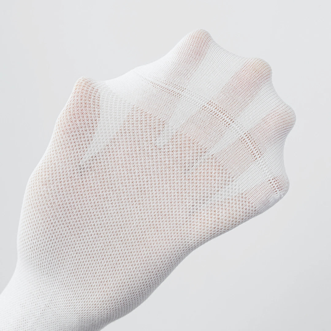 Men's 99% Supima® Cotton Ultra-Soft Mesh Crew Socks - product photo showing breathable mesh comfort