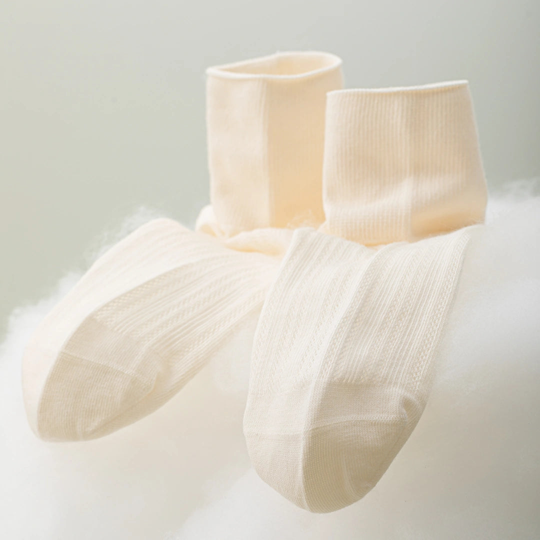 "Breezy Stretch" Ultra-Thin Mesh Quarter Socks - product photo showing breathable mesh comfort