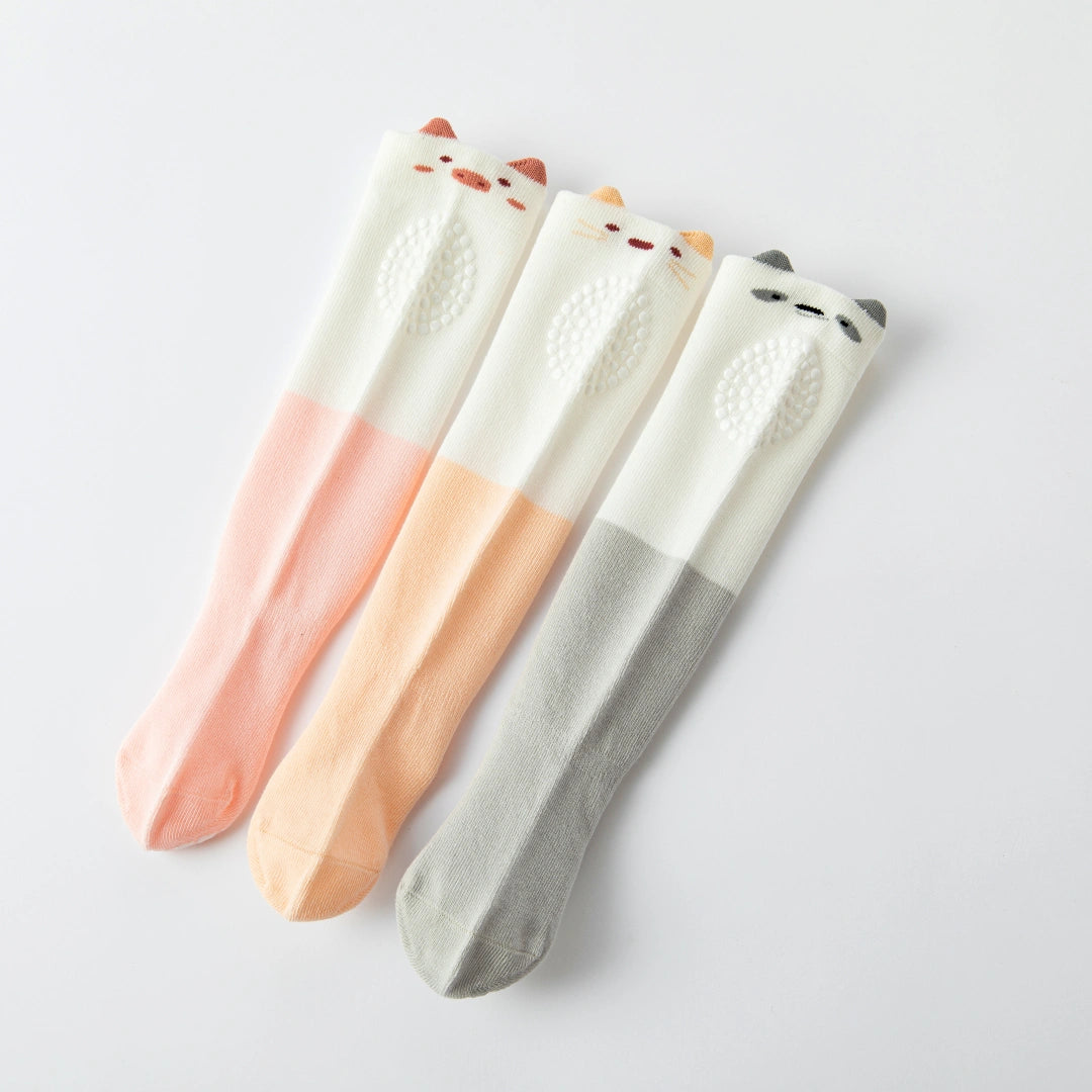 Baby’s Crawl Master' Knee-Pad & Dual Grip Socks 3-Pack