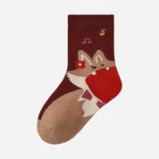 Kid's Sweet Woodland Animal Socks - 5 Pairs