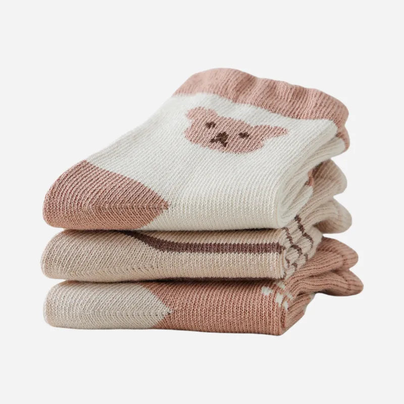 Babies The Bear Tracks Socks-3 Pairs