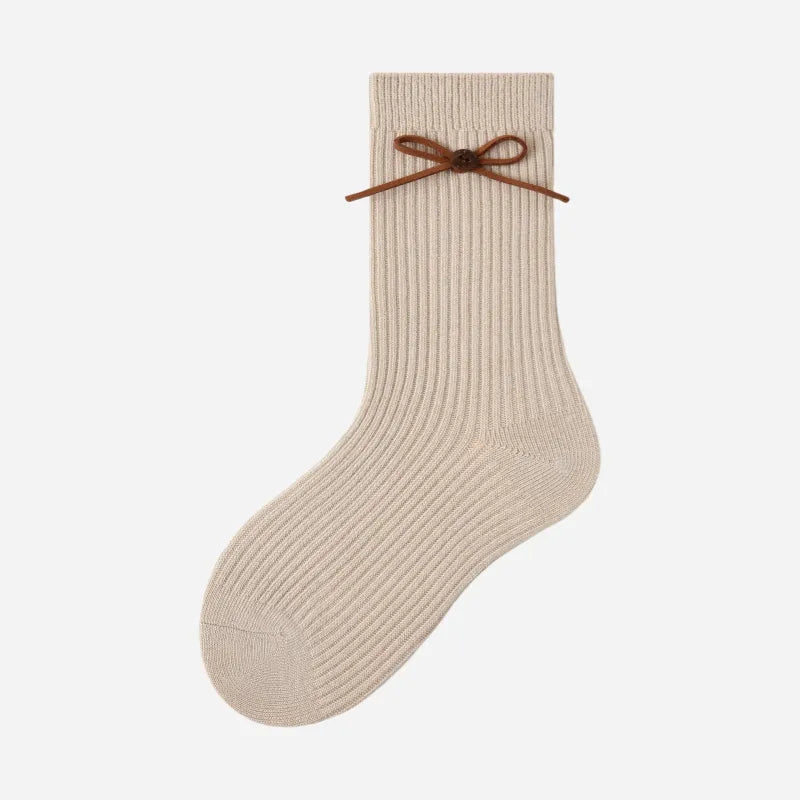 Kid's Sweet Earthy Ribbed Socks - 3 Pairs