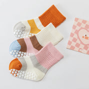 Baby & Toddler Retro Colorblock Stripe Non-Slip Socks 3-Pack - sock set showing secure grip comfort