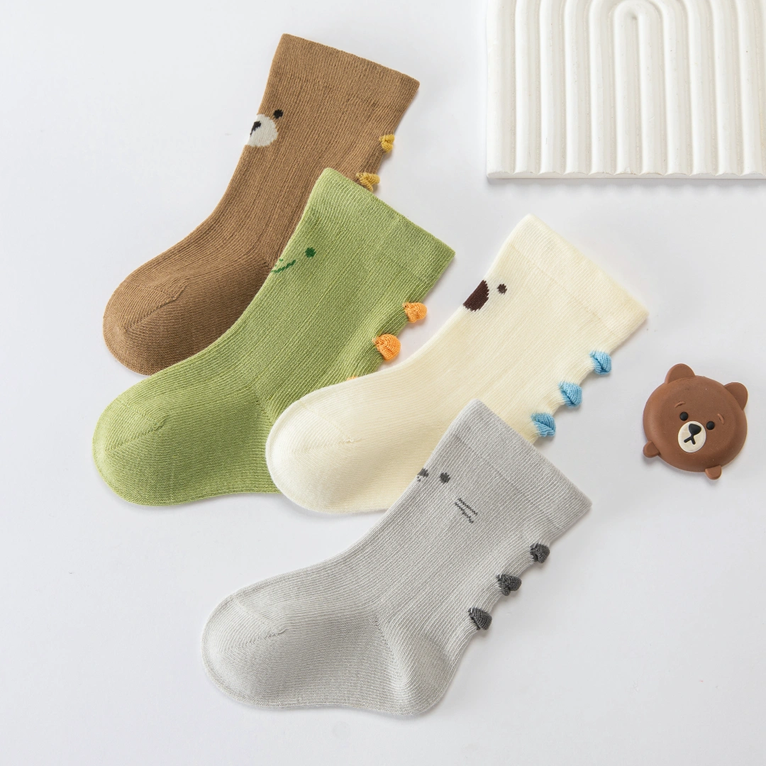 Baby’s 3D Dino Spikes Crew Socks 4-Pack