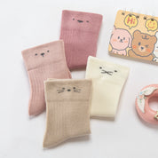 Baby’s Minimalist Line Art Ribbed Socks 4-Pack