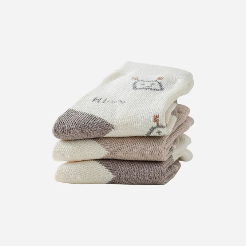 Babies The Beep Boop Socks-3 Pairs