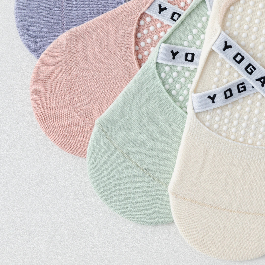 Women's 95% Cotton Yoga Ballet Socks - product photo showing secure grip comfort