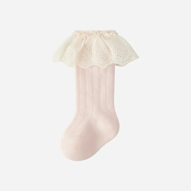 Babies Victorian Lace Knee Highs-3 Pairs