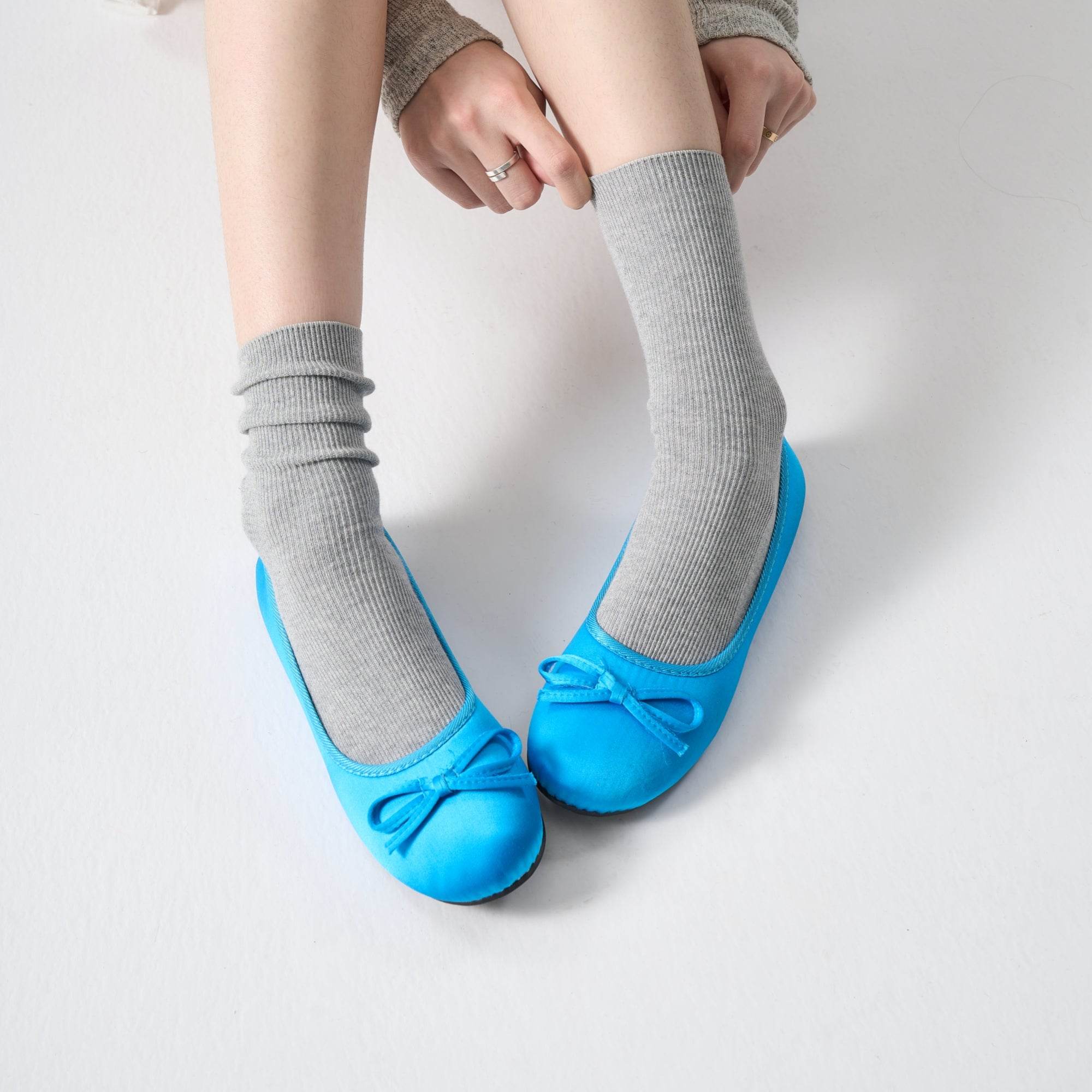 Women's Perfect Scrunch Ribbed Crew Socks - Single Pair