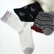 Women's Metallic Shimmer Mesh Crew Socks (3-Pack) - sock set showing breathable mesh comfort
