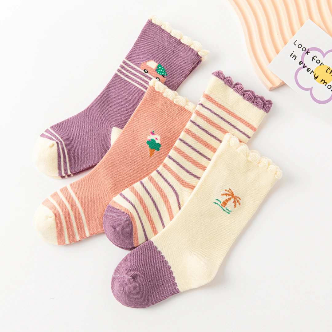 Baby’s Holiday & Ice Cream Ruffle Socks 4-Pack