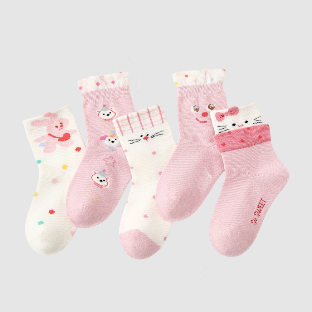 Kids' Pink Bunny Love-4 Pack