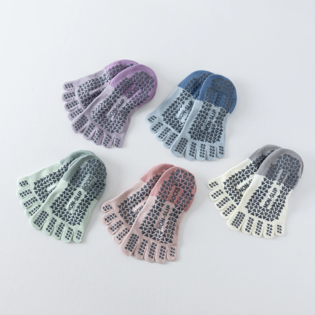 Women's 92% Mercerized Cotton Five-Toe Yoga Socks