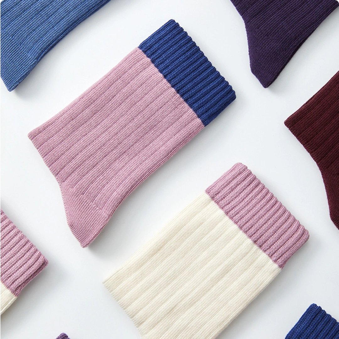 Kid‘s Retro Color-Block 97.1% Cotton Crew 5-Pack