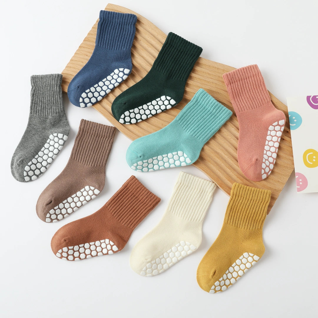 Baby’s Essential Rainbow Solid Non-Slip Floor Sock