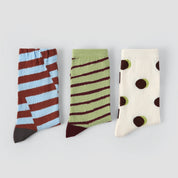 Women's Dopamine Color-Block Crew Socks (3-Pack) - sock set showing secure grip comfort