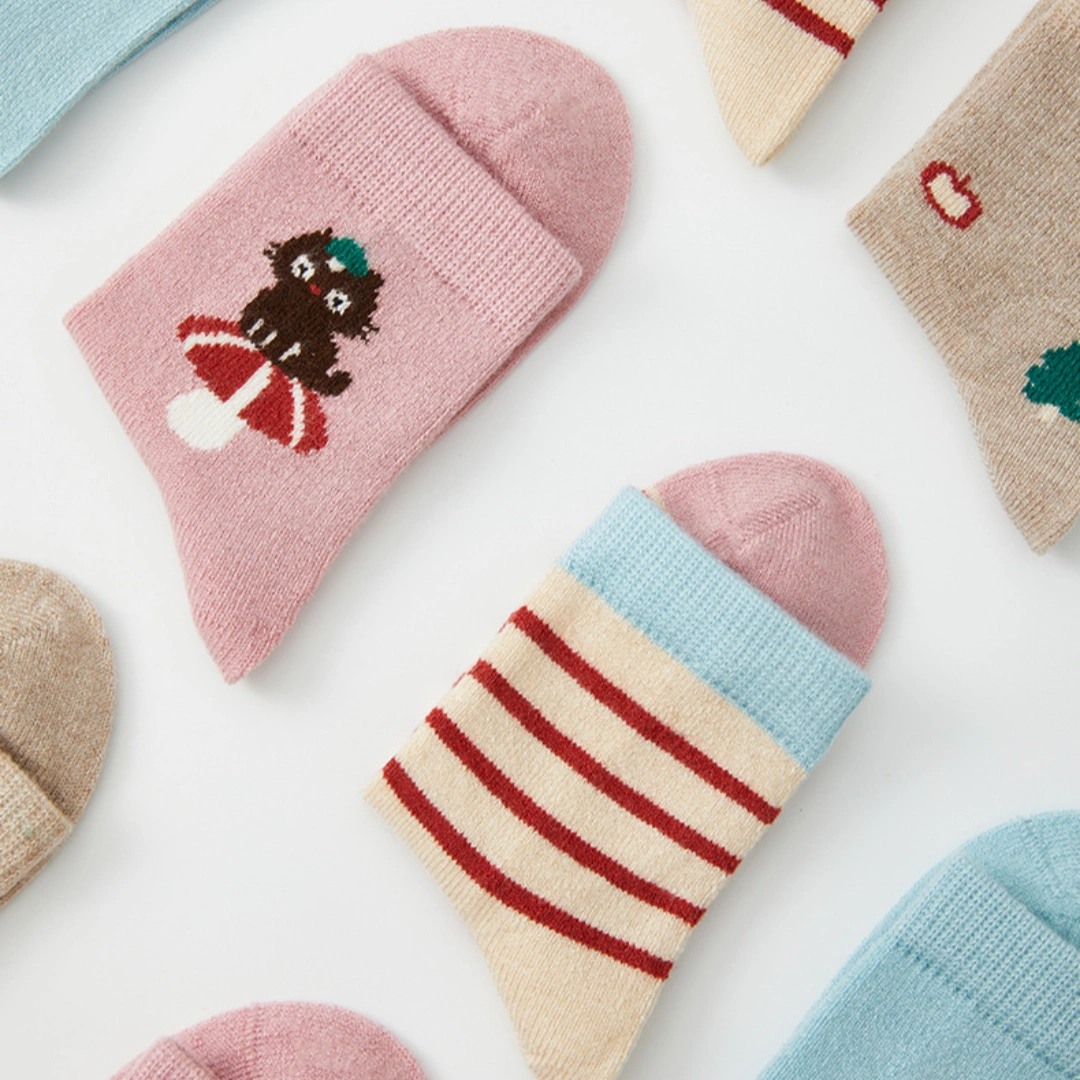 Kids' Winter Wool Blend Thermal Crew Socks 5-Pack