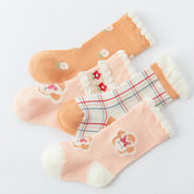 Baby & Toddler Sweet Bunny Garden Socks 4-Pack - sock set showing secure grip comfort