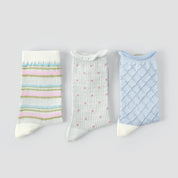 Women's Lurex Shimmer Mesh Crew Socks (3-Pack) - sock set showing breathable mesh comfort