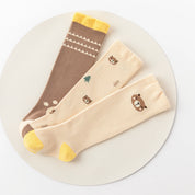Baby & Toddler Forest Bear Pattern Knee-High Socks 3-Pack - sock set showing secure grip comfort