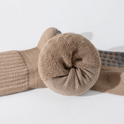 Women's Terry-Lined Pilates 92% Cotton Socks - product photo showing cushioned comfort