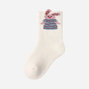 Kid's Cute Pop-Up Ear Bunny Socks - 5 Pairs