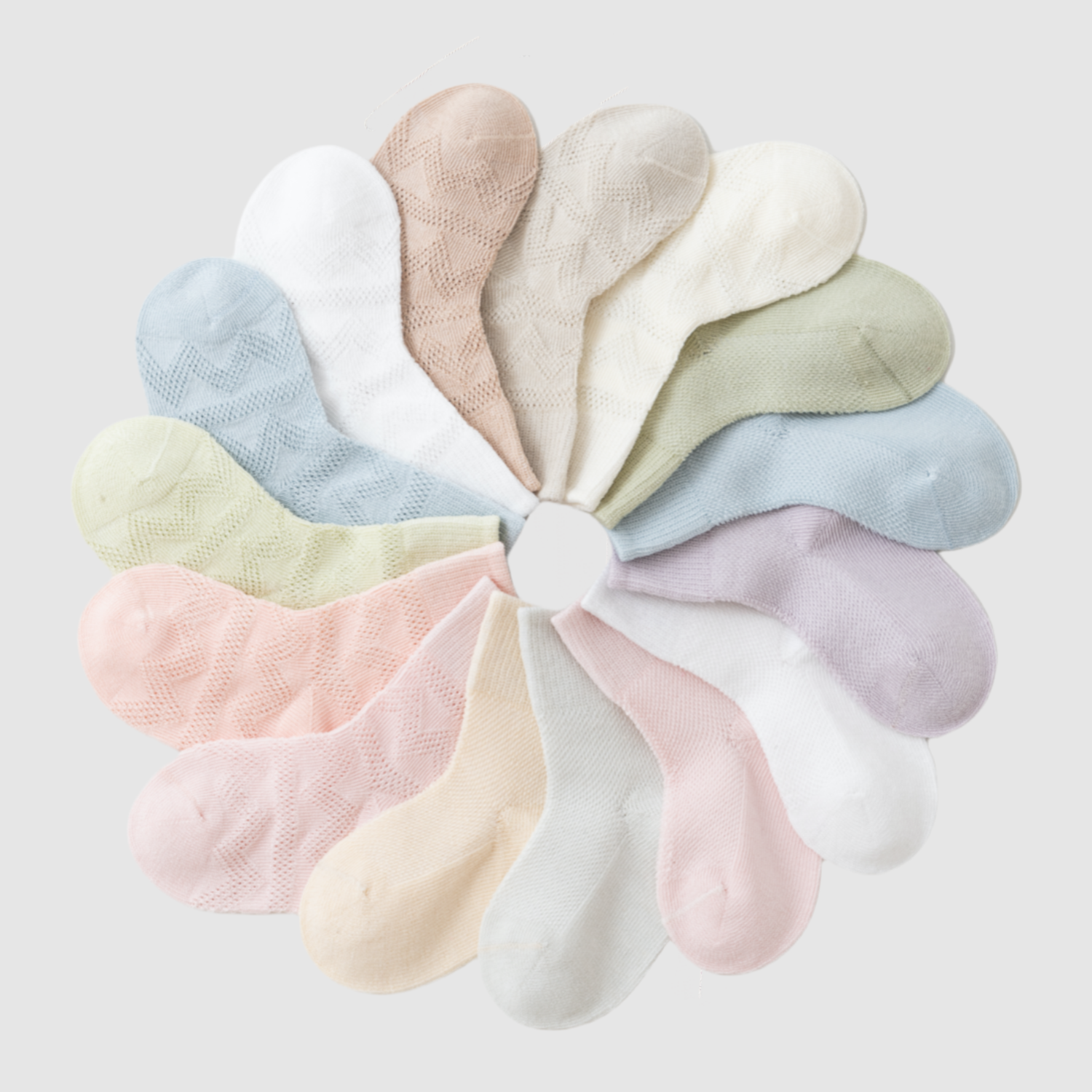 Babies' Ultra-Breathable Mesh Crew Socks-5 Pack