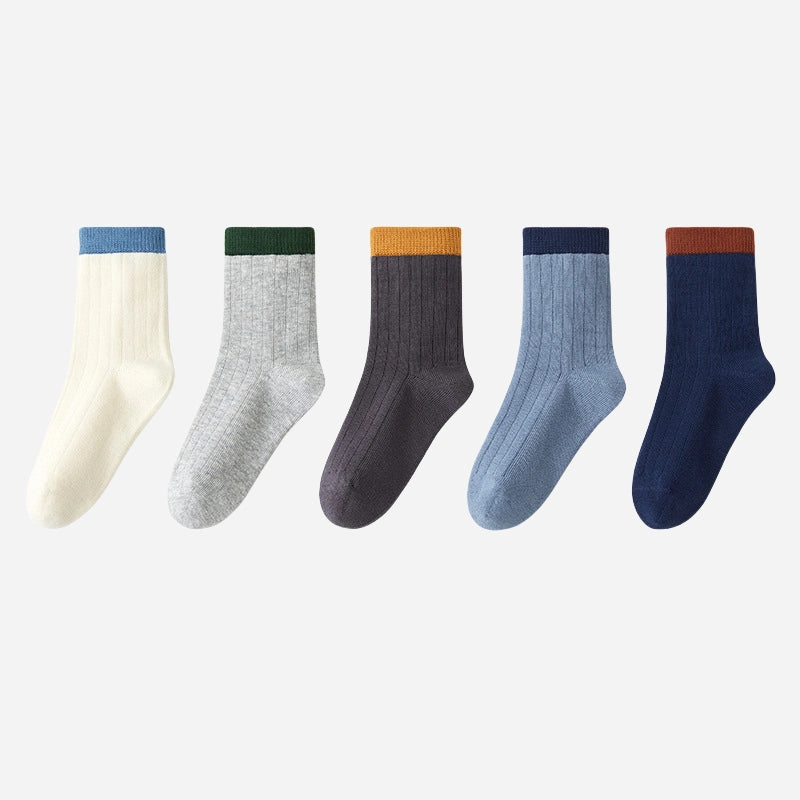 Kid‘s Premium 97% Cotton Ribbed Socks 5-Pack