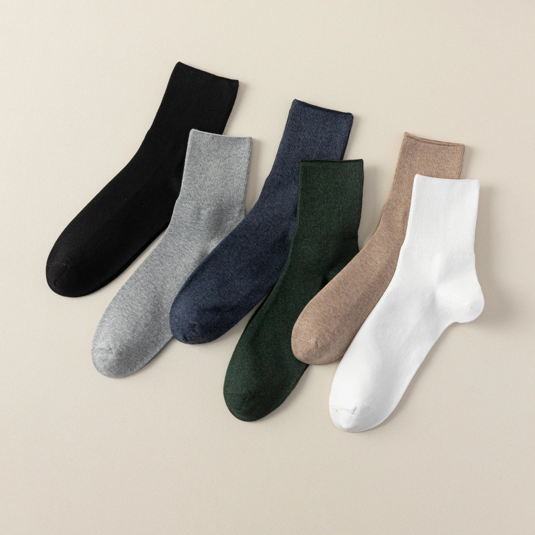 Men's Big & Tall 98% Cotton Loose Top Socks