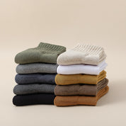Men's Heather Terry Cushion 92% Cotton Quarter Socks - product photo showing cushioned comfort