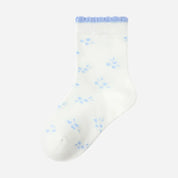 Kid's Girls' Sweet Blue Delicate Socks - 5 Pairs