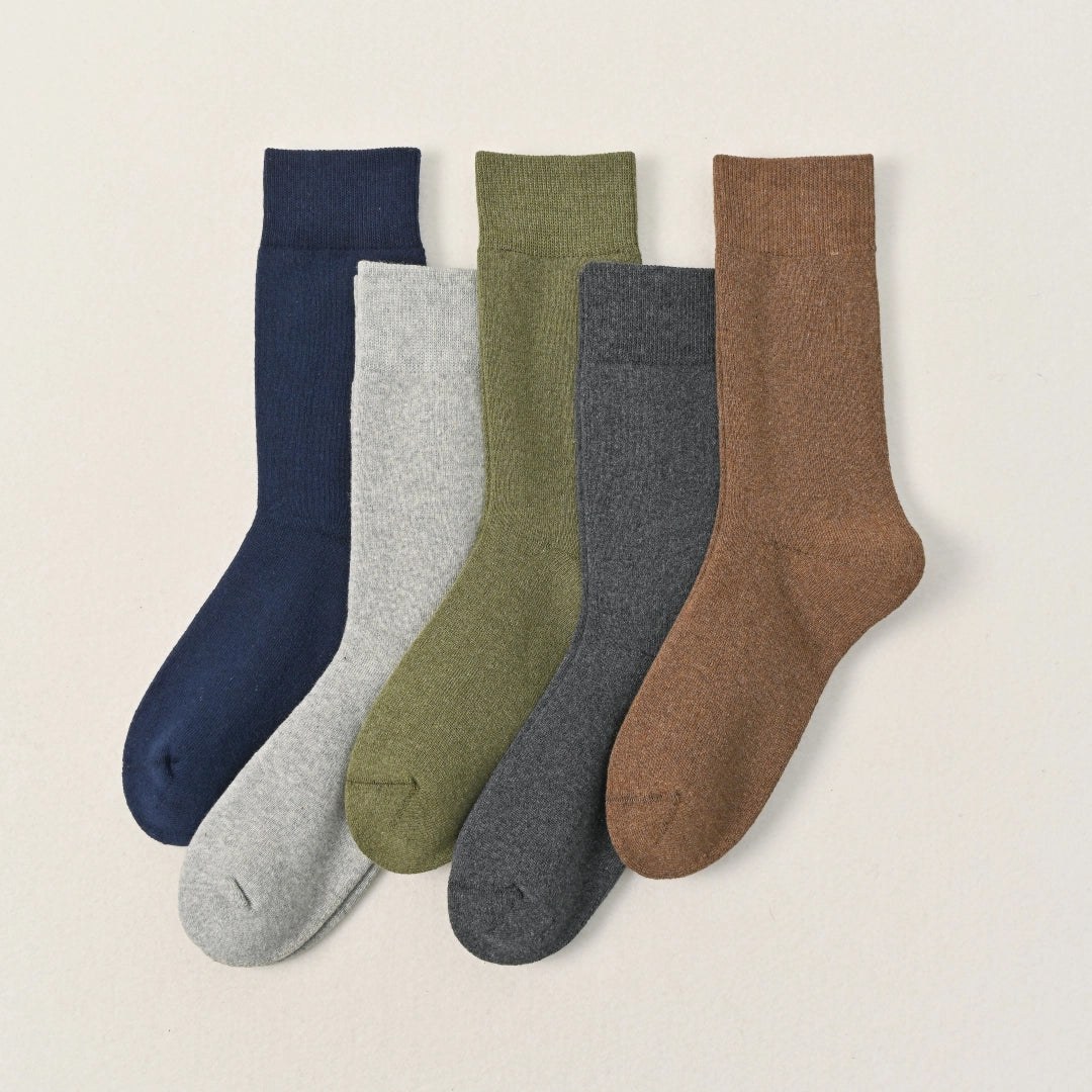 Men's 92% Cotton Terry Thermal Crew Socks