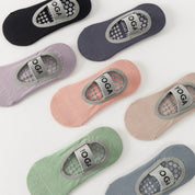 Women's Mercerized 92% Cotton Pilates Socks - product photo showing secure grip comfort