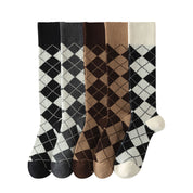 Preppy Argyle Knee Highs