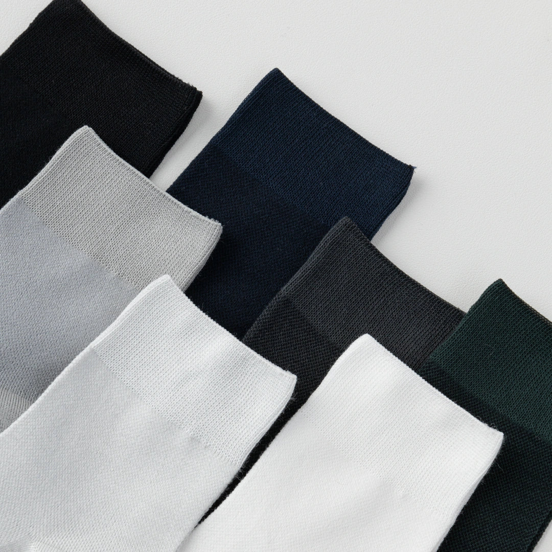 Men's 99% Supima® Cotton Ultra-Soft Mesh Crew Socks - product photo showing breathable mesh comfort