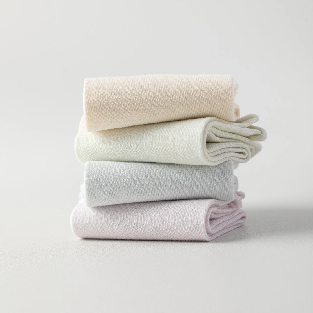 Women's 98% Cotton Ultra-Soft Roll-Top Crew Socks - product photo showing soft cotton-rich comfort